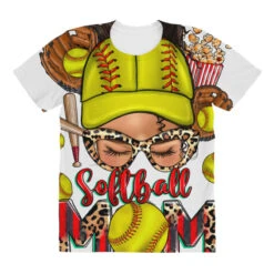 Softball Mom Messy Bun All Over Women's T-shirt -DIOO Clothing Shop pd.2526993093.108.25100839.s3.1 front customized f5f5f5 none x45ym20.5 294 800x800 1