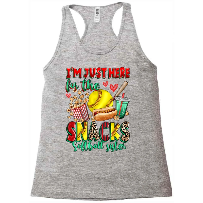 I'm Just Here For The Snacks Softball Sister Racerback Tank 5 I'm Just Here For The Snacks Softball Sister Racerback Tank - Image 3