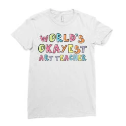 World S Okayest Art Teacher Gift Idea Ladies Fitted T-Shirt -DIOO Clothing Shop pd.2527008305.36.25086416.s3.1 front white ffffff none x0y0 154 800x800 1