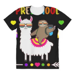 Sloth Llama Preschool Team Teacher Student Back To All Over Women's T-shirt -DIOO Clothing Shop pd.2527021533.108.25094035.s3.1 front customized 111111 none x45y8.5 294 800x800 1
