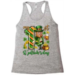My 1st St. Patrick's Day Racerback Tank -DIOO Clothing Shop pd.2527072380.45.25101973.s3.1 front grey ffffff none x0y0 144 800x800 1