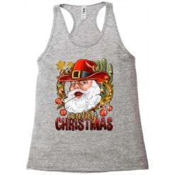 Cowboy Christas Santa Racerback Tank -DIOO Clothing Shop pd.2527074045.45.25102079.s3.1 front grey ffffff none x5y0 134 800x800 1