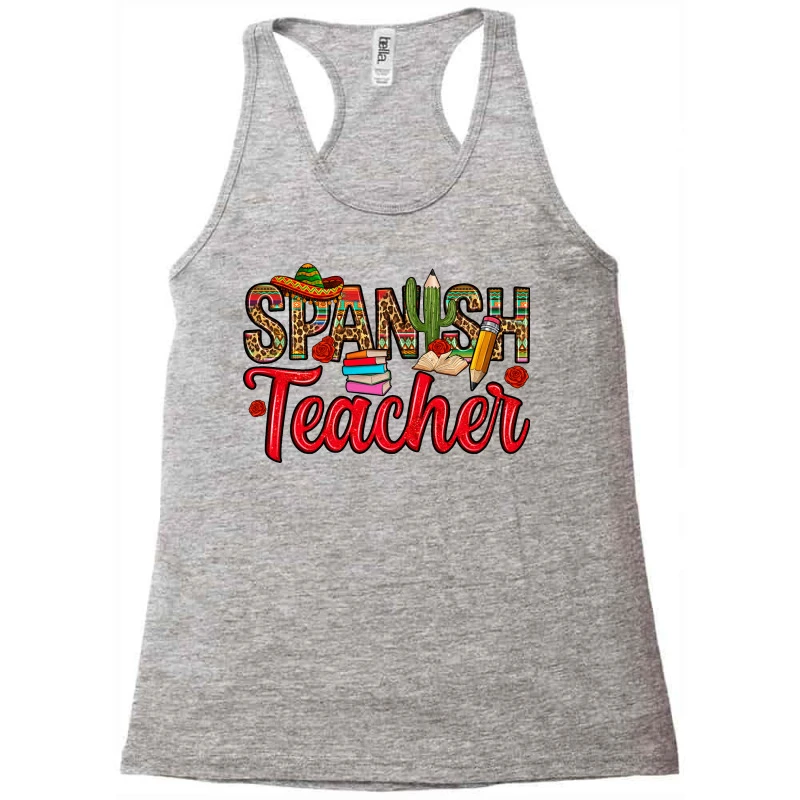 Spanish Teacher Racerback Tank 5 Spanish Teacher Racerback Tank - Image 3