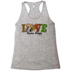 Love Came Down Baby Jesus Christmas Racerback Tank -DIOO Clothing Shop pd.2527112003.45.25102502.s3.1 front grey ffffff none x0y0 144 800x800 1