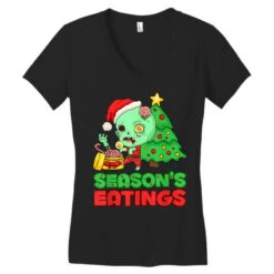 Season Eatings Zombies Brains Women's V-Neck T-Shirt -DIOO Clothing Shop pd.2527121171.72.25102565.s3.1 front black ffffff none x0y0 138 800x800 1
