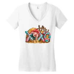 Xoxo Pig Valentine's Day Women's V-Neck T-Shirt -DIOO Clothing Shop pd.2527123983.72.25102556.s3.1 front white ffffff none x0y0 138 800x800 1