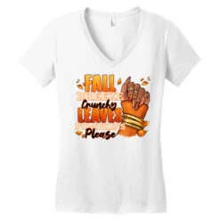 Fall Breeze Crunchy Leaves Pumpkins Please Women's V-Neck T-Shirt -DIOO Clothing Shop pd.2527131094.72.25102594.s3.1 front white ffffff none x0y0 138 800x800 1