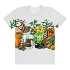 Sloth Coffee Cups All Over Women's T-shirt -DIOO Clothing Shop pd.2527154148.108.25102303.s3.1 front customized f5f5f5 none x45y78 294 800x800 1