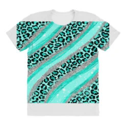 Teal Leopard Glitter All Over Women's T-shirt -DIOO Clothing Shop pd.2527170001.108.25103031.s3.1 front customized f5f5f5 none x45y41.5 294 800x800 1