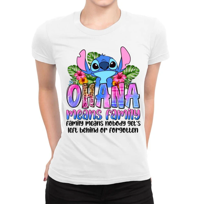 Stitch Ohana Means Family Means Nobody Get's Left Ladies Fitted T-Shirt 3 Stitch Ohana Means Family Means Nobody Get's Left Ladies Fitted T-Shirt