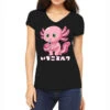Axolotl Strawberry Milkshake Carton Kawaii Japanes Women's V-Neck T-Shirt -DIOO Clothing Shop pmd.2526197009.72.25071292.s3.1 front black2 ffffff none x0y0 138 800x800 1