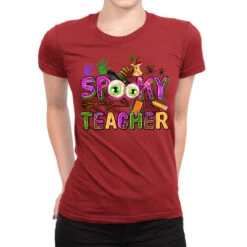 Spooky Teacher Ladies Fitted T-Shirt