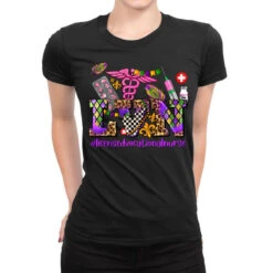 Mardi Gras Lvn Licensed Vocational Nurse Ladies Fitted T-Shirt