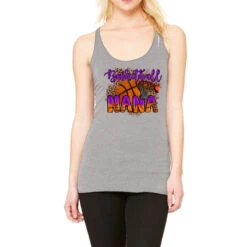 Basketball Nana Purple Racerback Tank