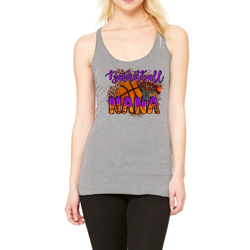 Basketball Nana Purple Racerback Tank 3 Basketball Nana Purple Racerback Tank