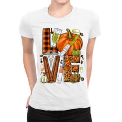 Fall Nurse Love Ladies Fitted T-Shirt