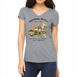 Pumpkin Patch Welcome Apple Cider Hay R Women's V-Neck T-Shirt
