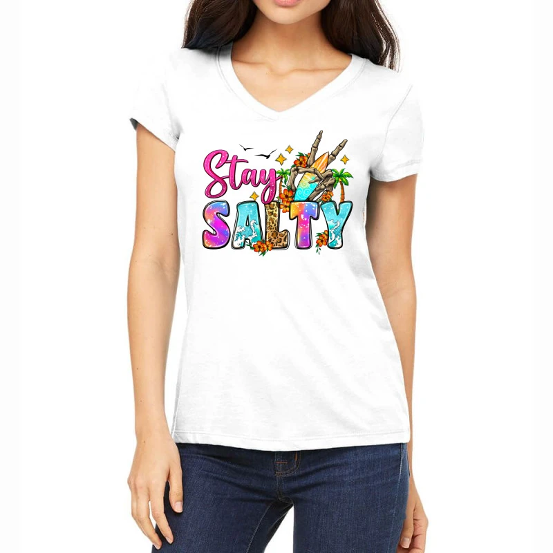 Stay Salty Women's V-Neck T-Shirt 3 Stay Salty Women's V-Neck T-Shirt