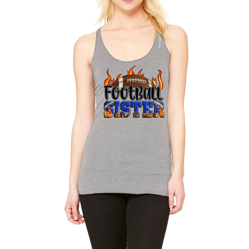 American Football Sister Royal Blue Racerback Tank 3 American Football Sister Royal Blue Racerback Tank