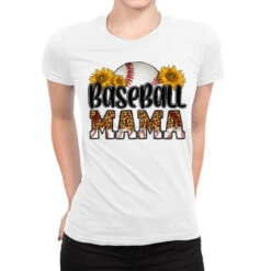 Baseball Mama Ladies Fitted T-Shirt