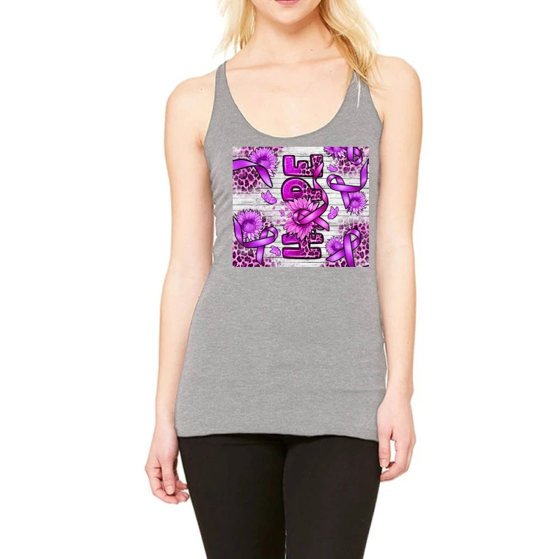 Hope Purple Ribbon Racerback Tank 3 Hope Purple Ribbon Racerback Tank