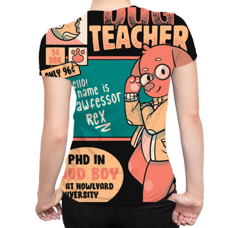 Pawfessor Teacher Dog Professor School I Love My T All Over Women's T-shirt 4 Pawfessor Teacher Dog Professor School I Love My T All Over Women's T-shirt - Image 2