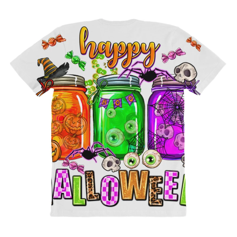 Happy Halloween Jars And Horror All Over Women's T-shirt 6 Happy Halloween Jars And Horror All Over Women's T-shirt - Image 4