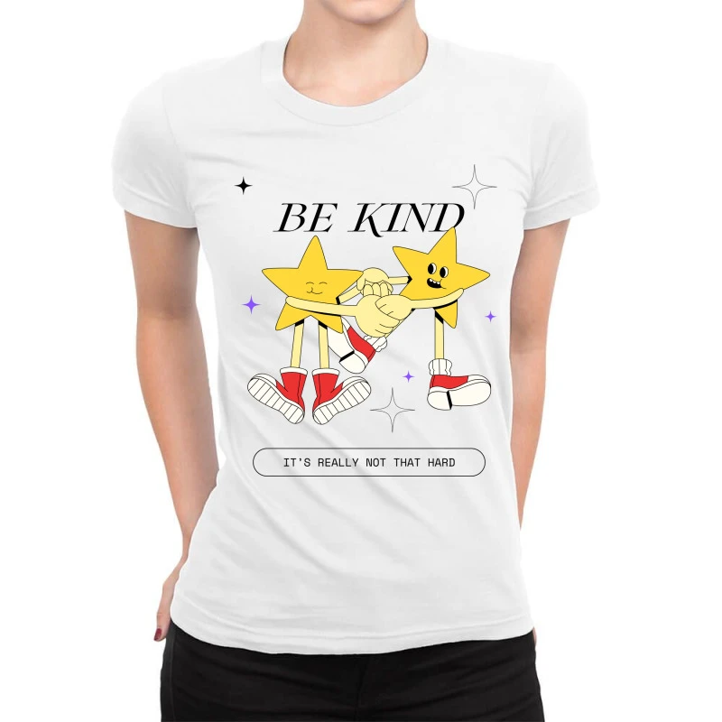 Be Kind It's Really Not That Hard Essential Ladies Fitted T-Shirt 2 Be Kind It's Really Not That Hard Essential Ladies Fitted T-Shirt