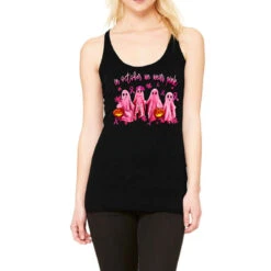 In October We Wear Pink Ghosts Racerback Tank