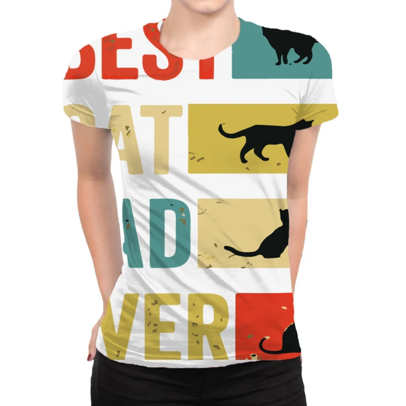 Vintage Best Cat Dad Ever Cat Lover All Over Women's T-shirt 3 Vintage Best Cat Dad Ever Cat Lover All Over Women's T-shirt