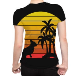 Retro Vintage Corgi Sunset Palm Trees Beach Silhou All Over Women's T-shirt -DIOO Clothing Shop pmd.2527028741.108.25097673.s3.1 front customized3 111111 none x45y48.5 294 800x800 1