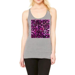Western Glitter Colorful Pink Leopard Pattern Racerback Tank