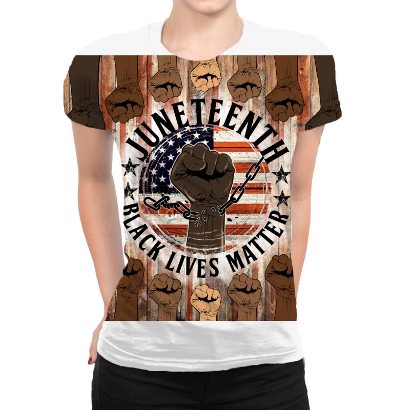 Juneteenth Black Lives Matter All Over Women's T-shirt 3 Juneteenth Black Lives Matter All Over Women's T-shirt