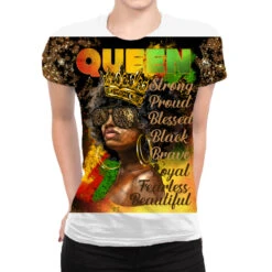 Afro Queen Juneteenth All Over Women's T-shirt