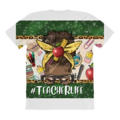 Afro Messy Bun Teacher Life All Over Women's T-shirt -DIOO Clothing Shop pmd.2527101322.108.25097419.s3.1 front customized1 f5f5f5 none x45y41.5 294 800x800 1