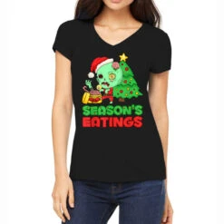 Season Eatings Zombies Brains Women's V-Neck T-Shirt